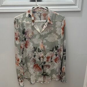 Tristan Sheer Top with Floral Pattern